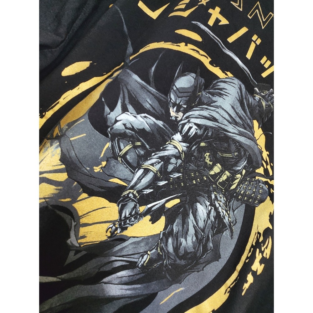 Batman Ninja T-Shirt Mens XL Black Gold Samurai Graphic Tee BoxLunch